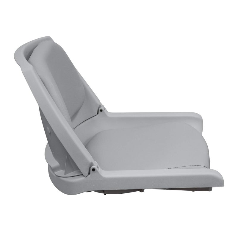 Wise 8WD139LS-717 Molded Fishing Boat Seat with Marine Grade Cushion Pads, Grey Shell, Grey Cushion - Image 3